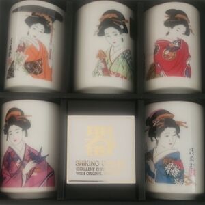Shikino Japan Geisha Tea Cups Set
